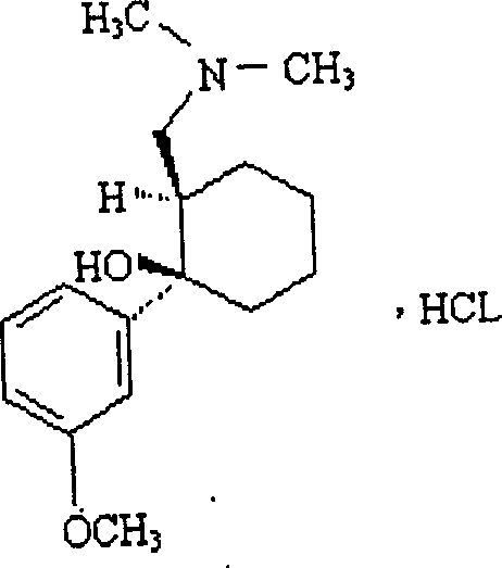 Oral disintegration tablet of tramadol hydrochloride and preparation method