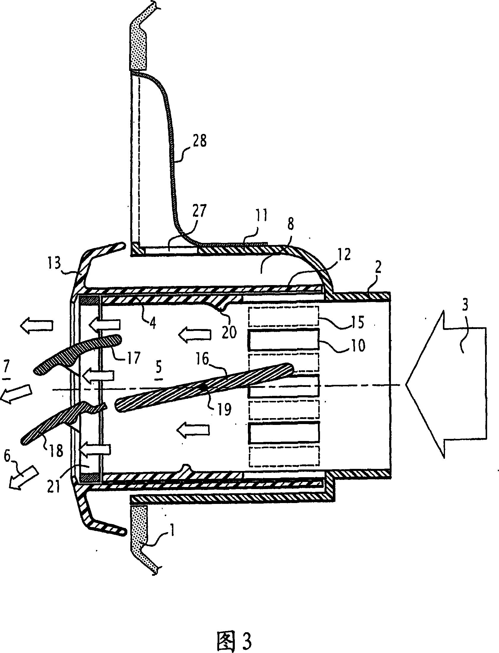 Ventilator flap for a ventilation system in a vehicle cabin