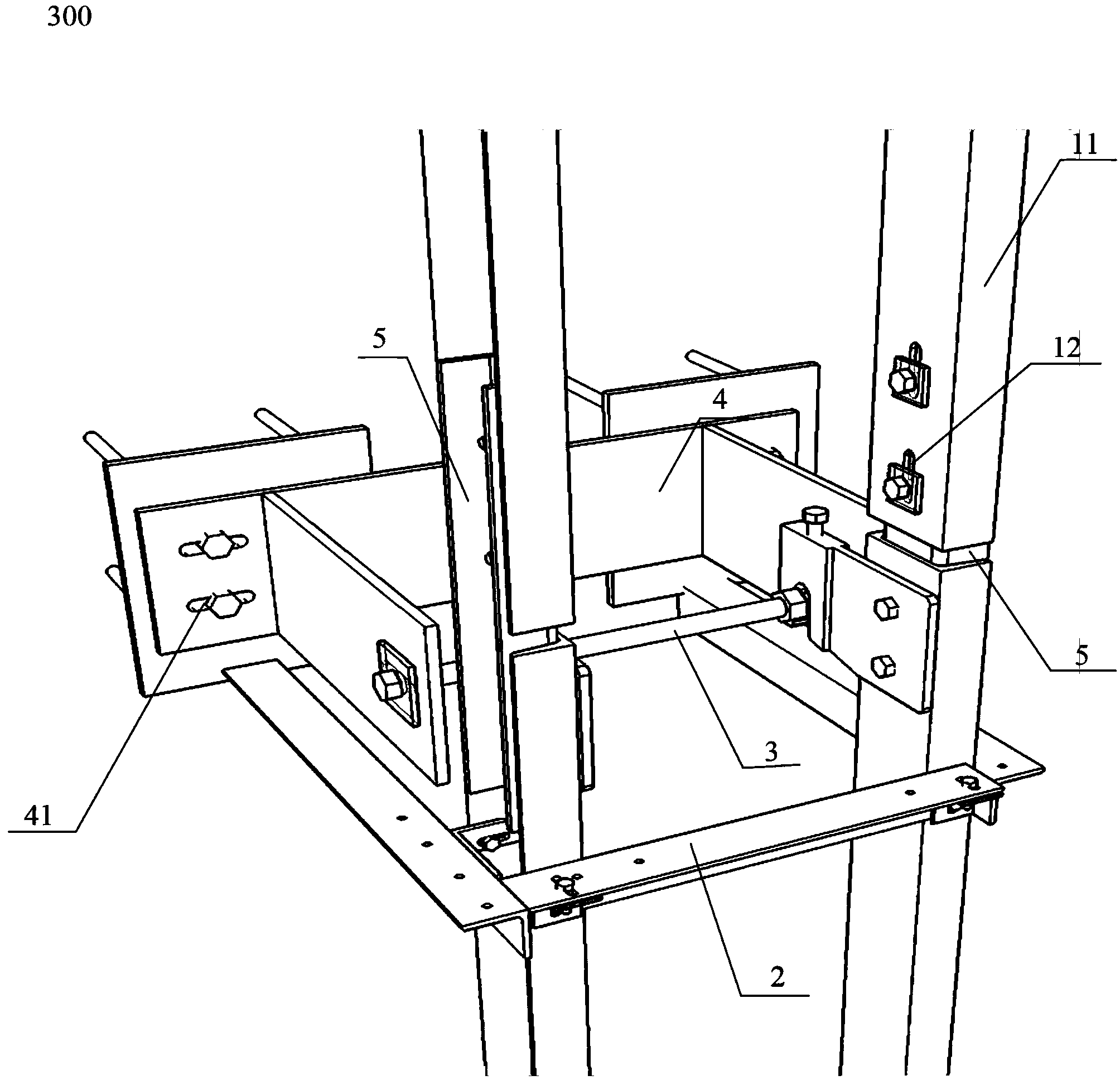 Keel for dry hanging stone curtain wall and mounting method of keel