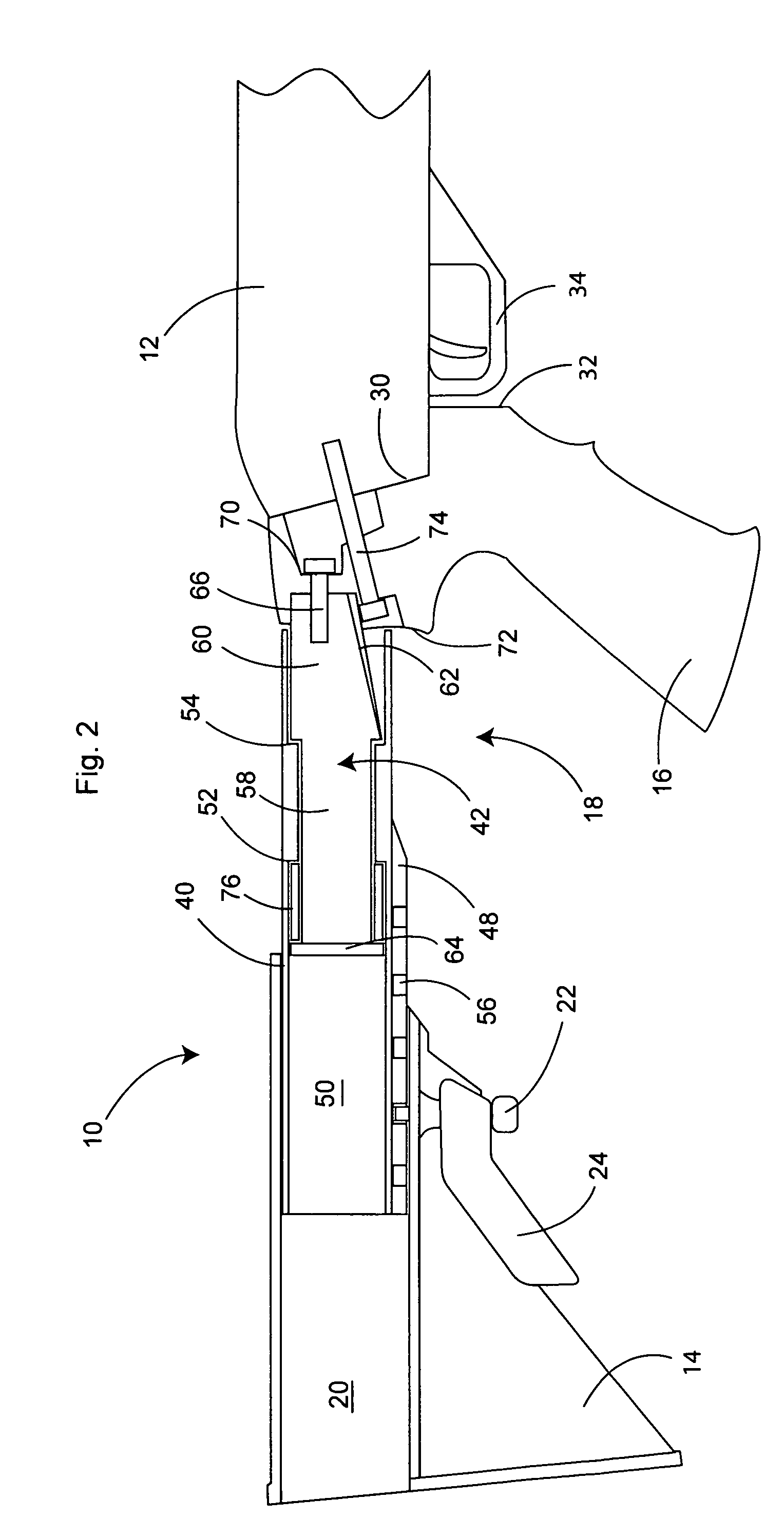 Stock assembly with recoil suppression