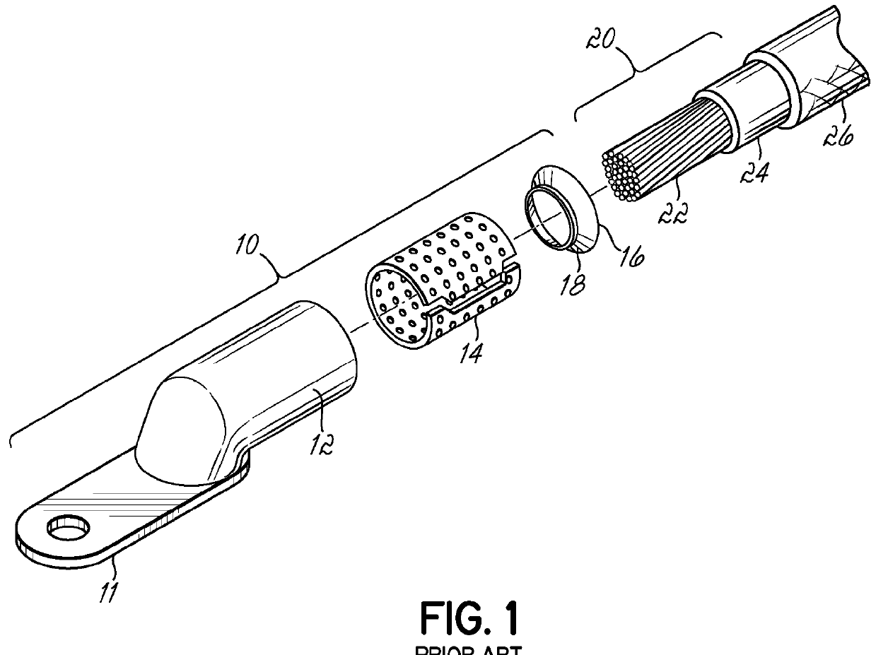 Terminal/connector having integral oxide breaker element