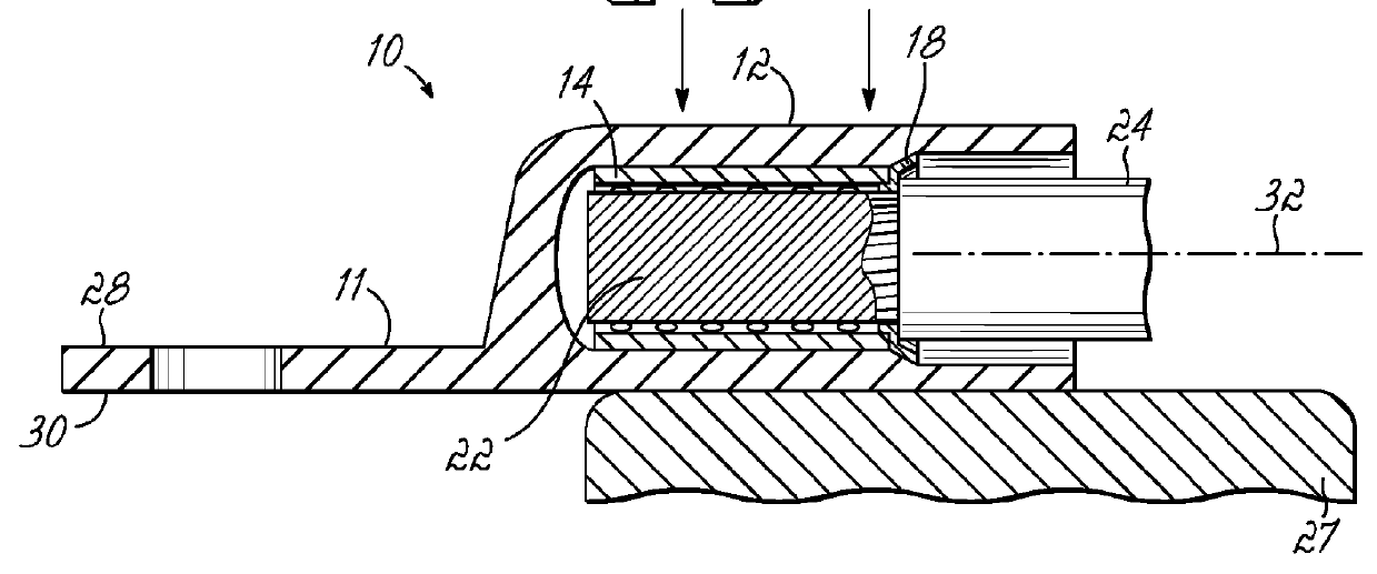 Terminal/connector having integral oxide breaker element