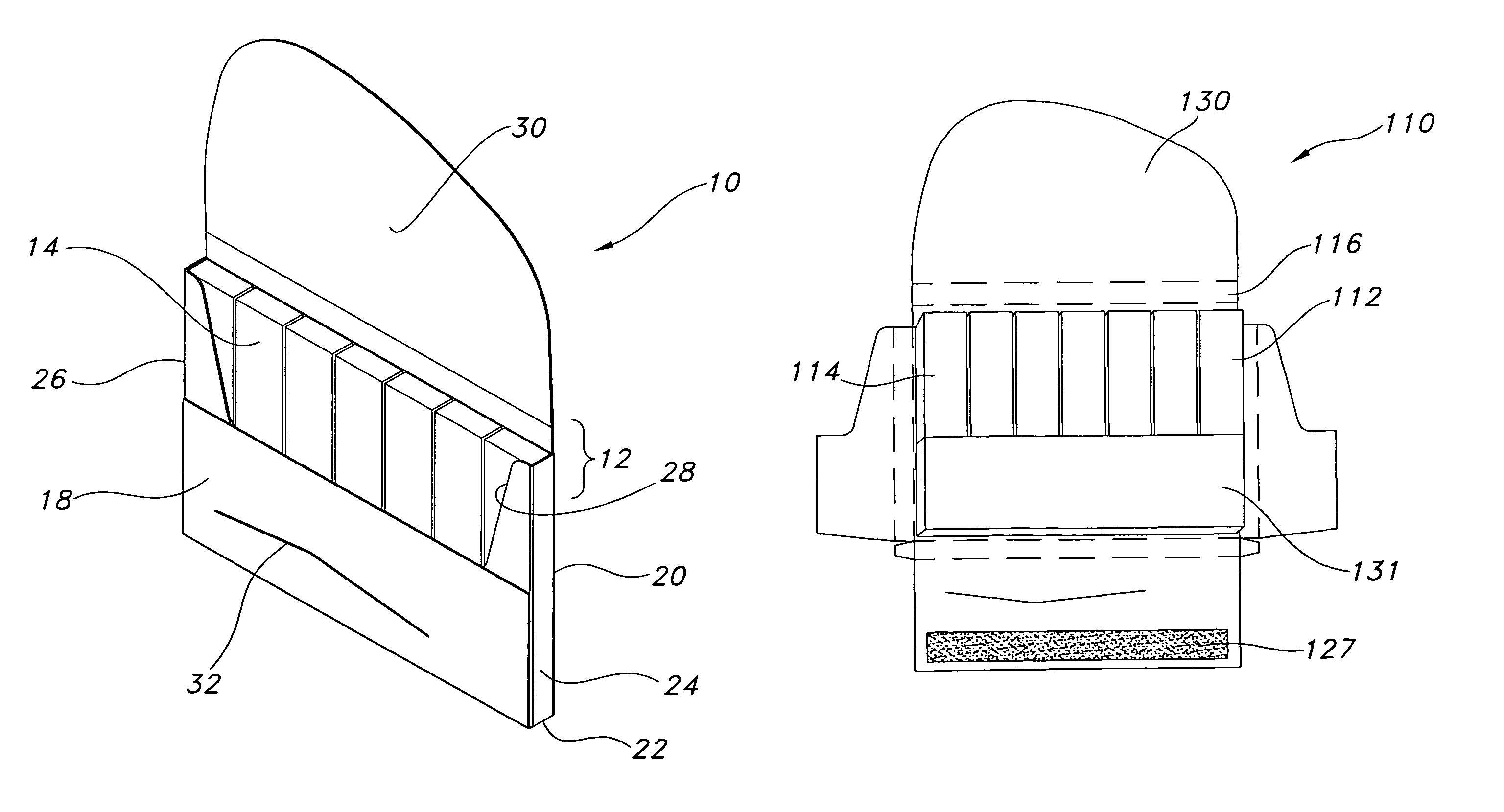 Package for dispensing and retaining gum slabs with adhesive securement