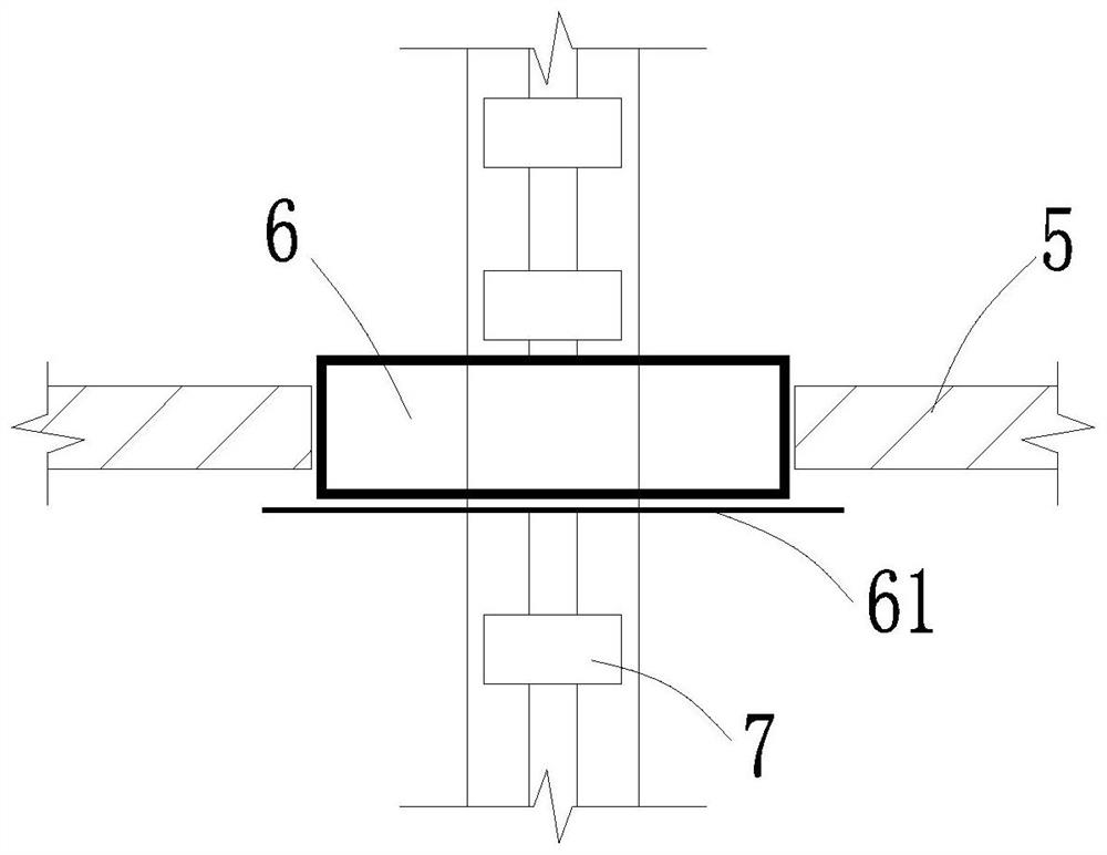 Basement floor slab construction method based on stand column assembly type fixing