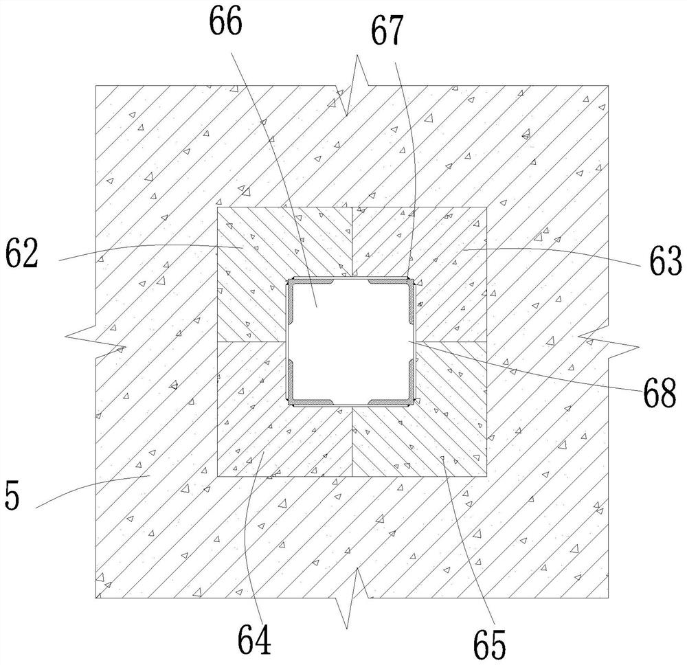 Basement floor slab construction method based on stand column assembly type fixing