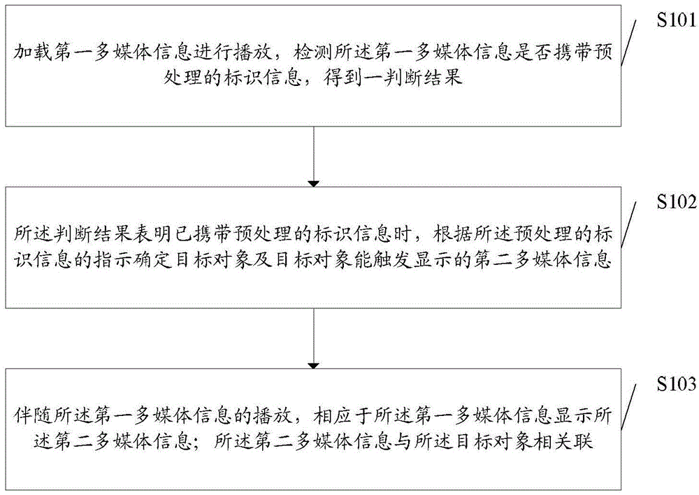 Embedded information processing method, client side and server