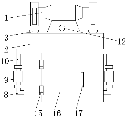 Grinding wheel equipment with dust removal function