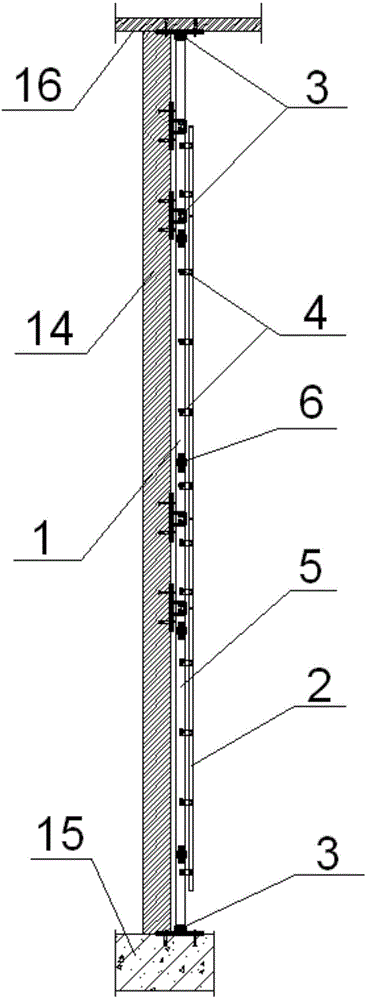 Wall-face dry-hanging system of large metal aluminum sheet