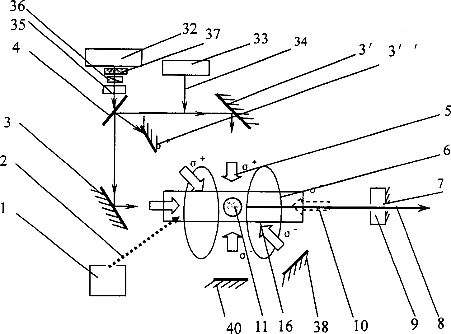 Cold atomic beam producing method and device