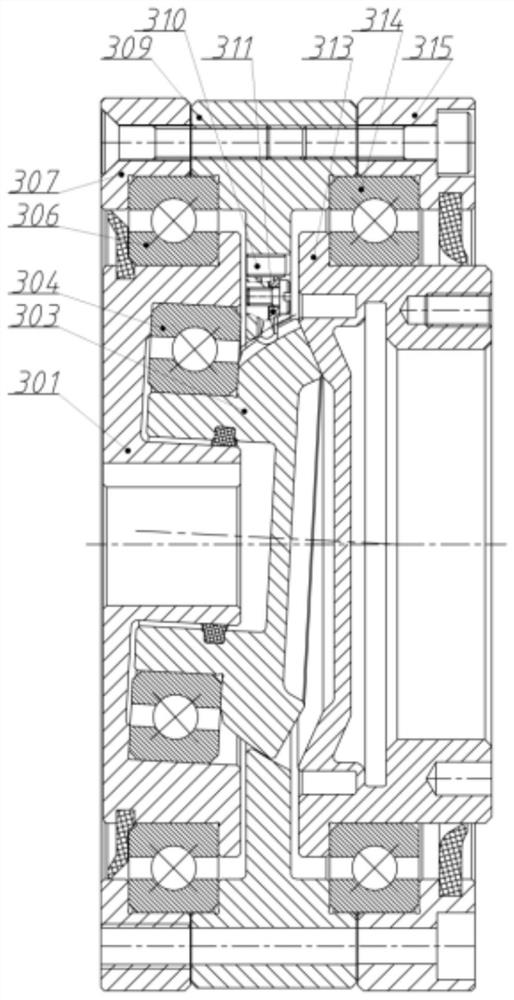 Robot joint speed reducer based on nutation speed reduction and friction transmission and design method