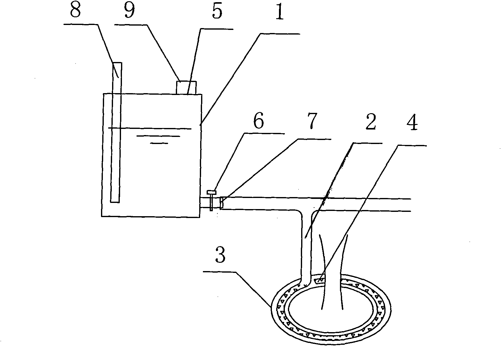 Indirect underground trickle irrigation system