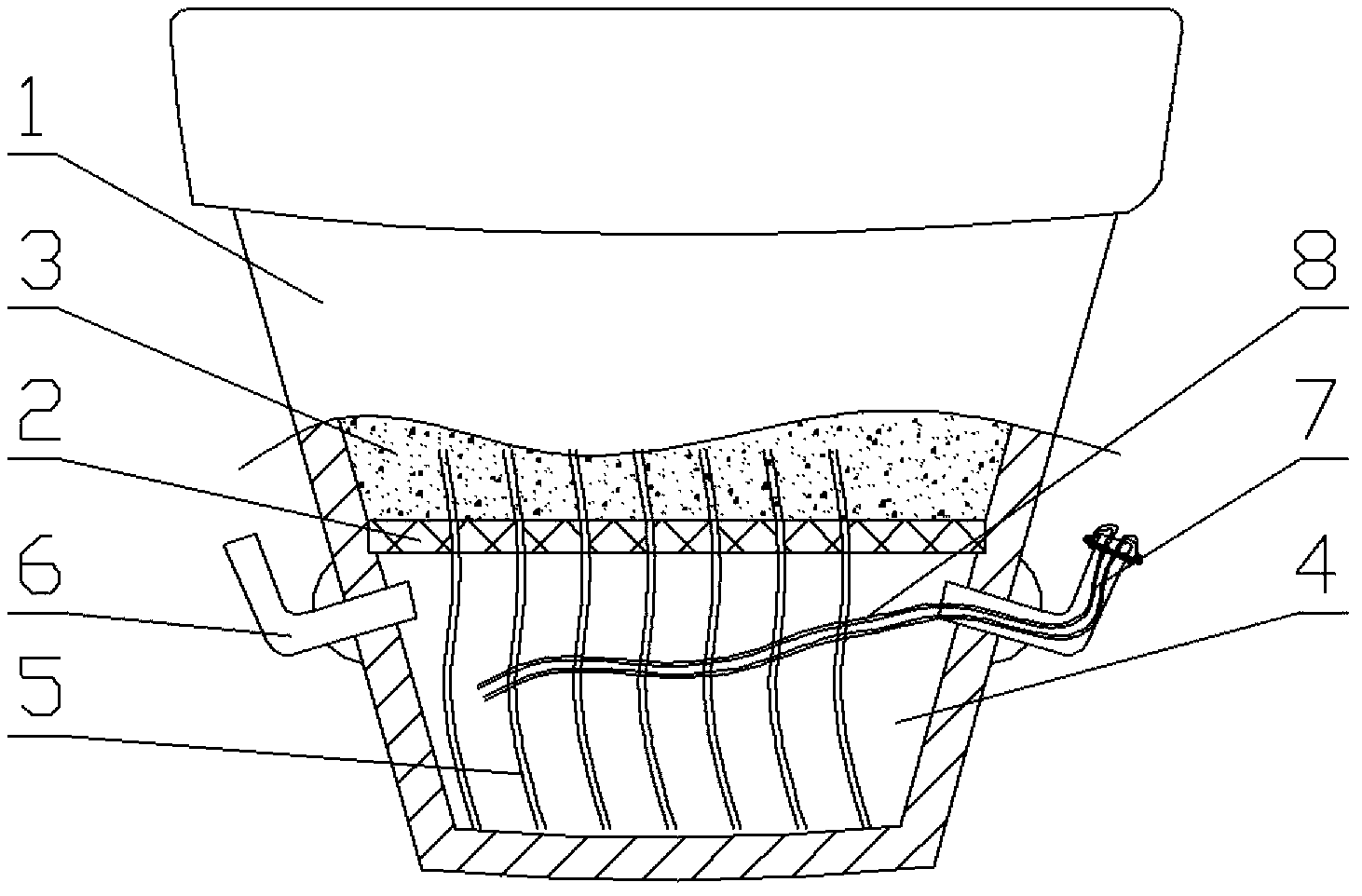 Flowerpot free of being watered every day