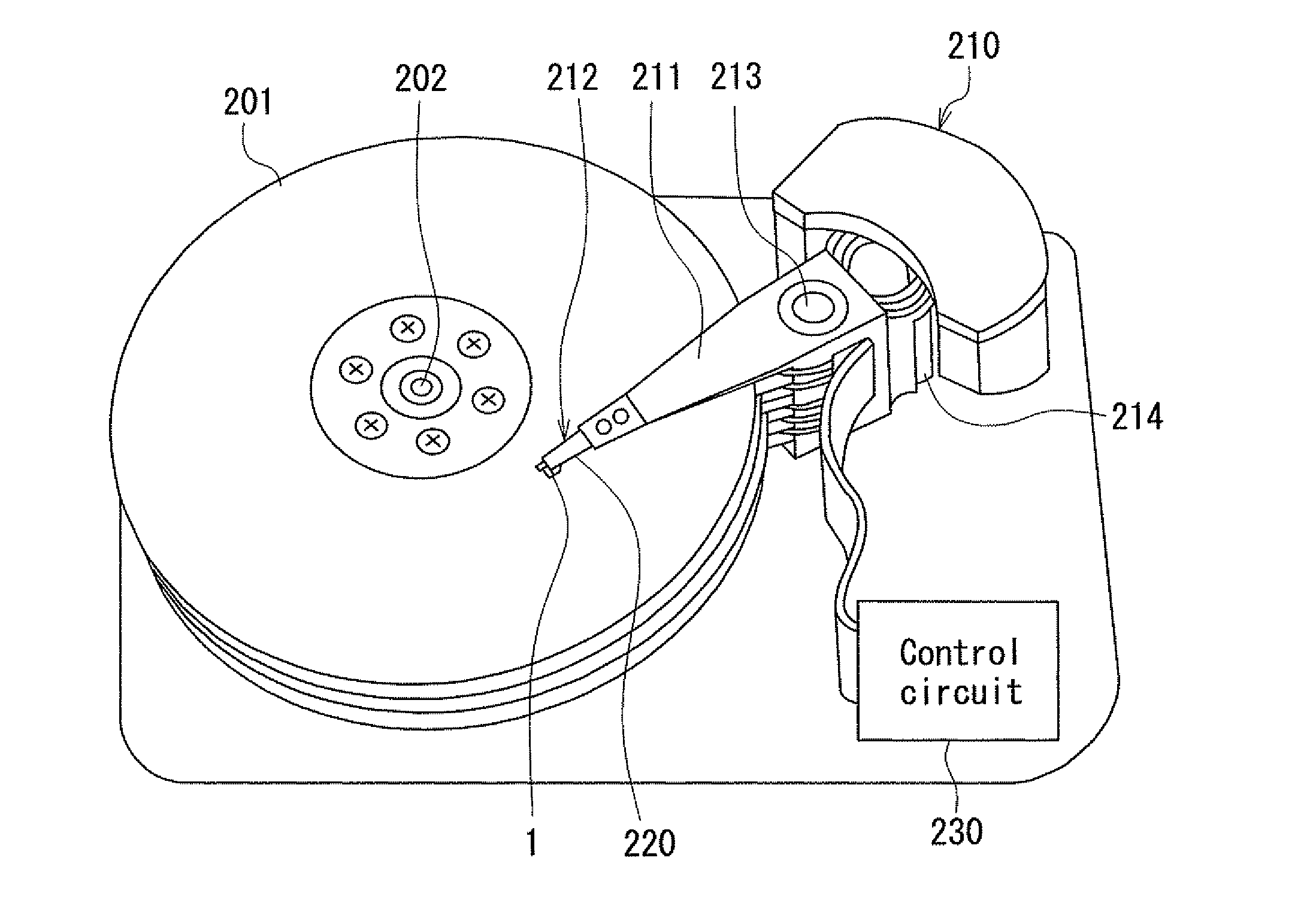 Thermally-assisted magnetic recording head including a magnetic pole and a heating element