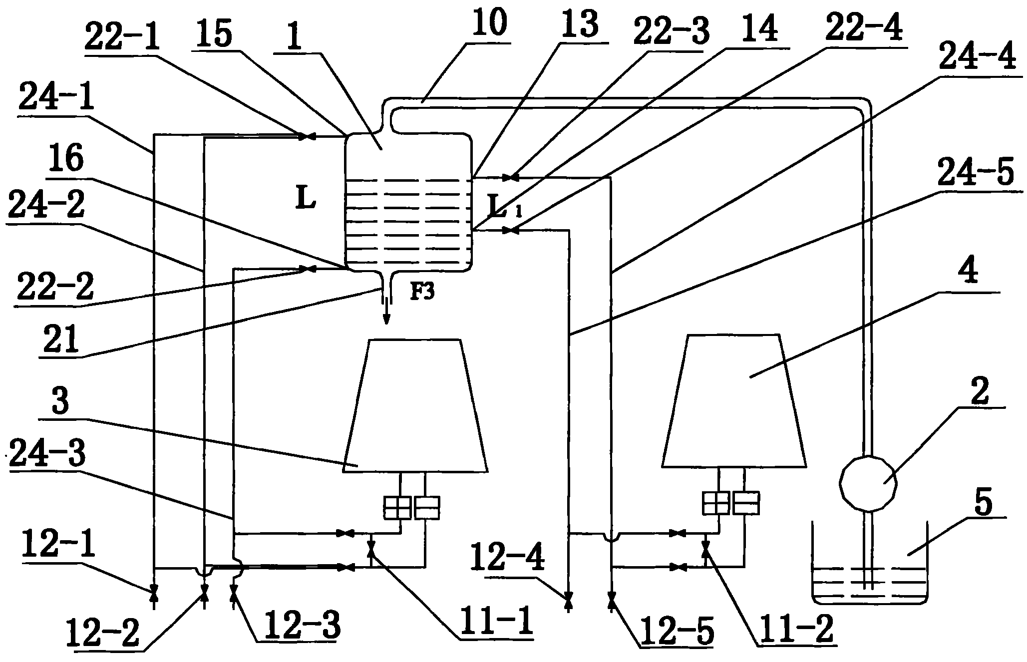 Direct liquid level controlling system with single-loop frequency-variable pump