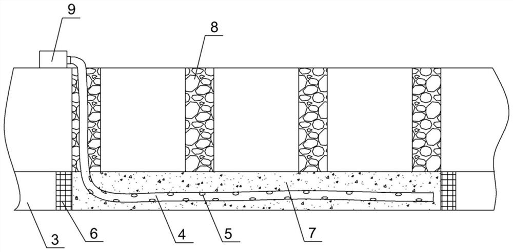 Reinforcing method for high-speed railway karez foundation