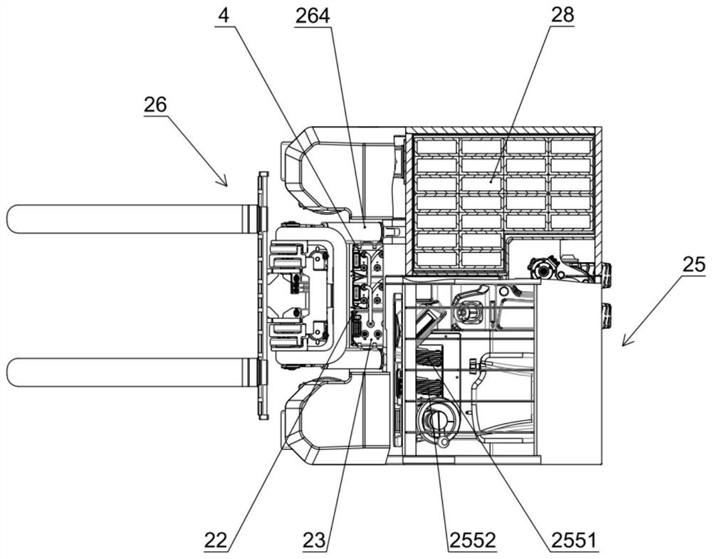 All-wheel electronic steering vehicle chassis and front double-drive omni-directional counterbalance forklift truck