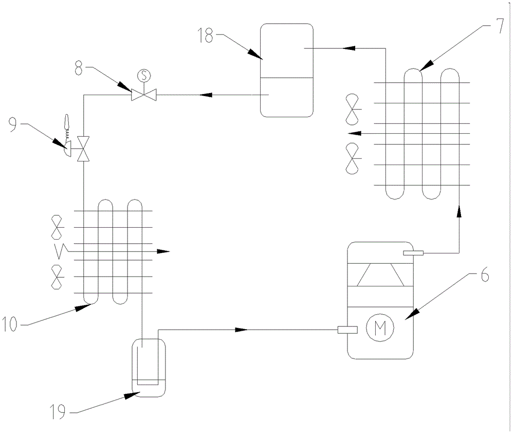 Compact structure of liquid reservoir and gas-liquid separator for refrigeration/air-conditioning system