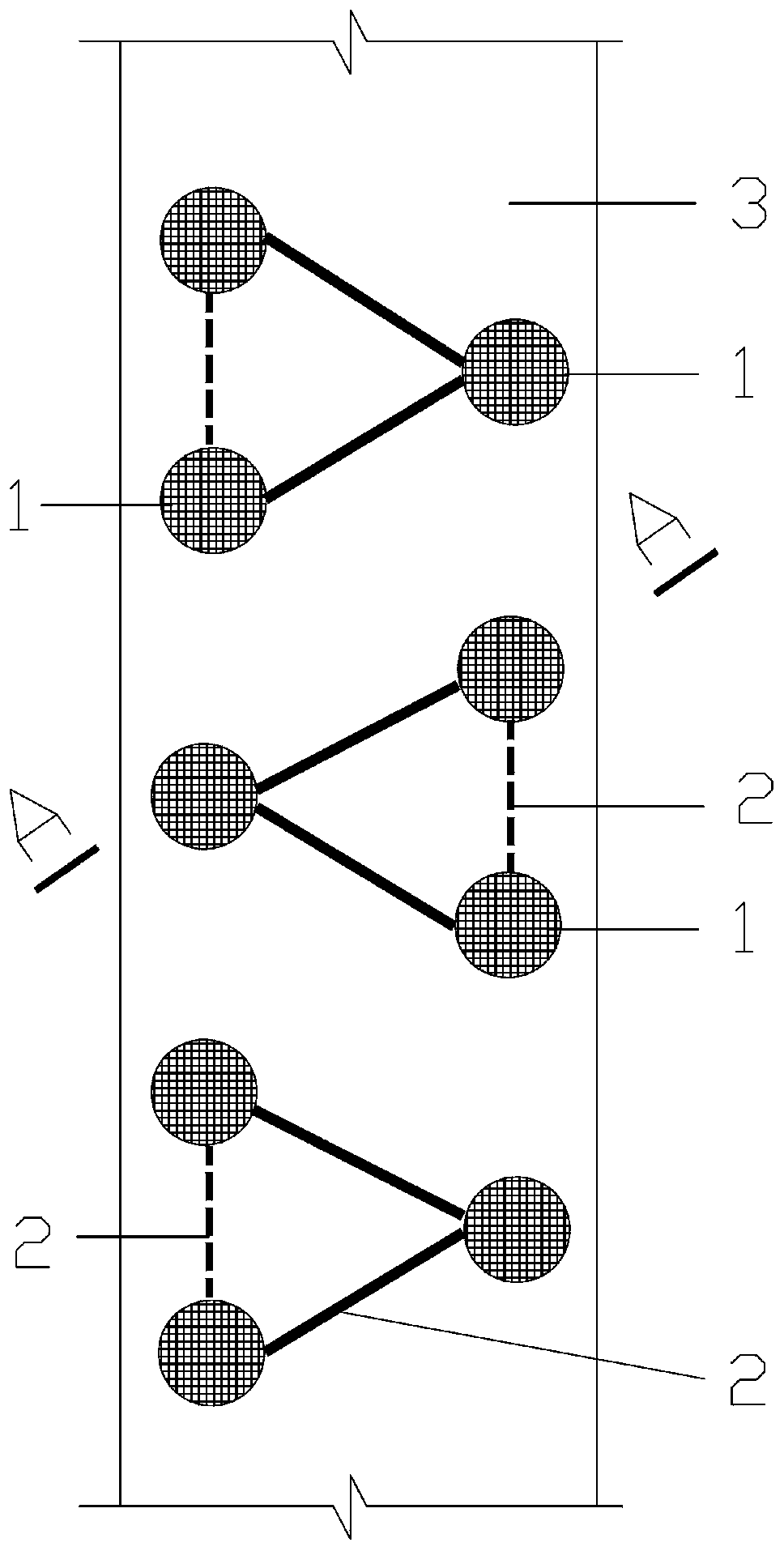 Composite reinforced diaphragm wall and its construction method