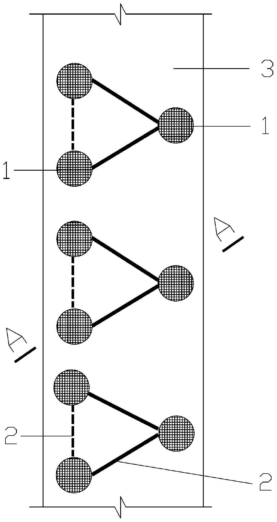 Composite reinforced diaphragm wall and its construction method