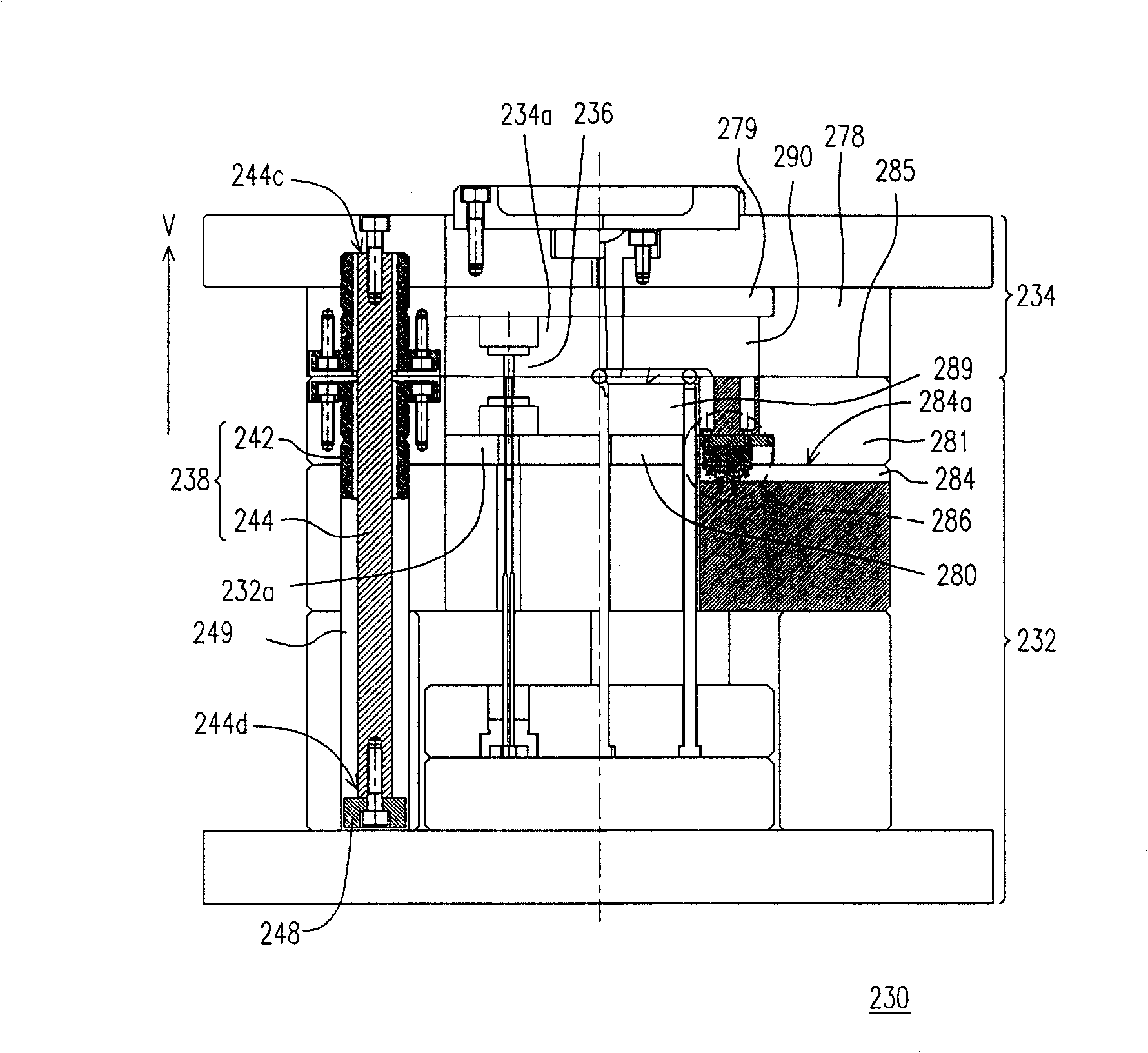 Die unit and injection forming machine