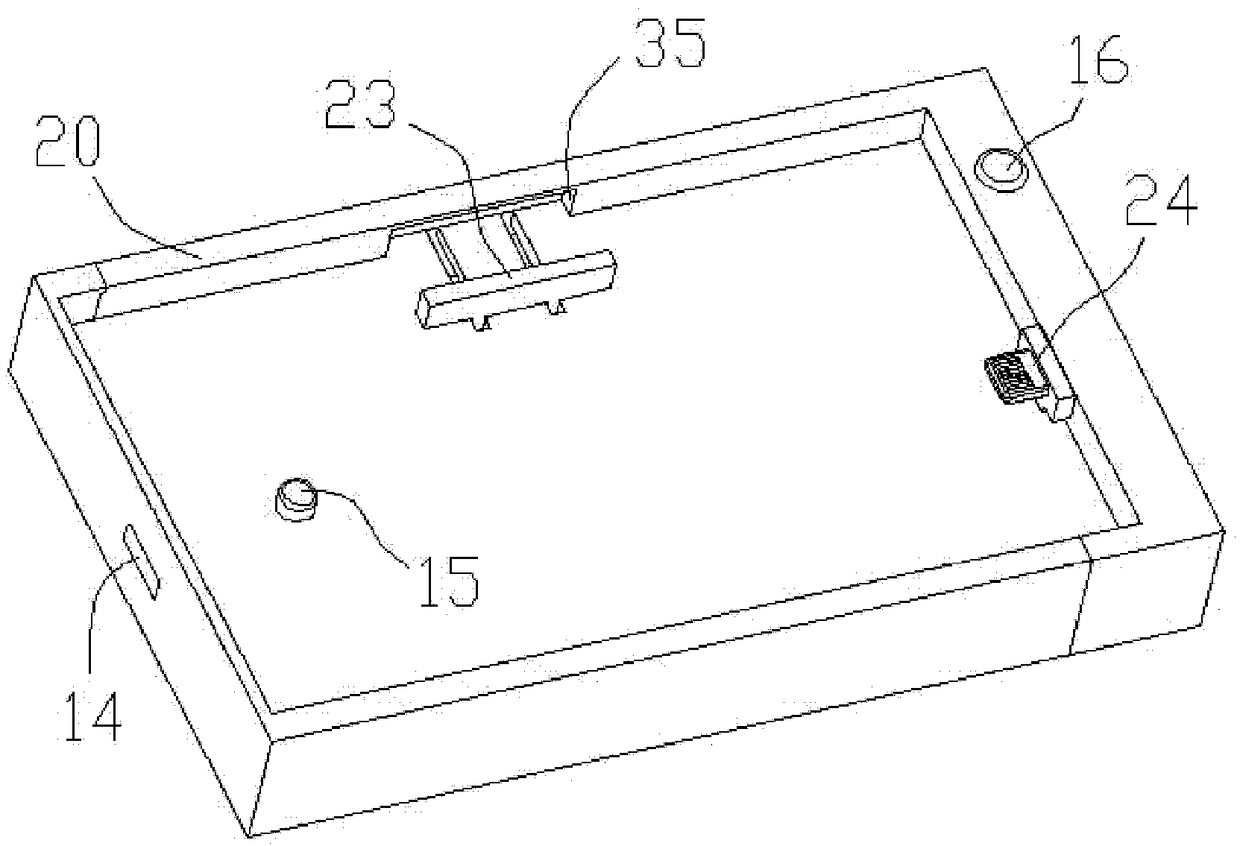 Charging bottom box for docking with mobile phone charging interface