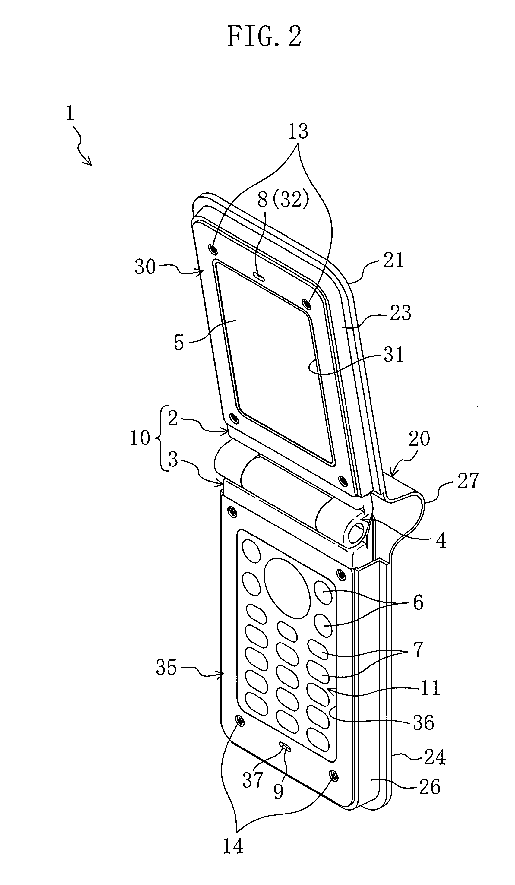 Folding portable electronic equipment