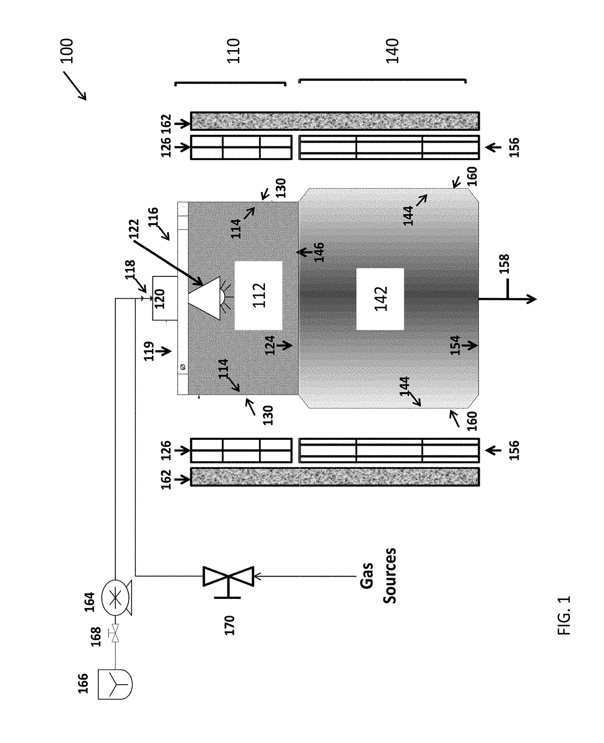 Method for forming aluminum oxide/carbon nanotubes by ultrasonic atomization and chemical vapor deposition