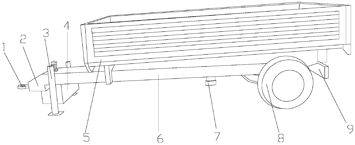 A large-tonnage flat-bed dumper