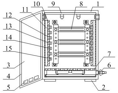 Power distribution cabinet with wire breakage prevention function