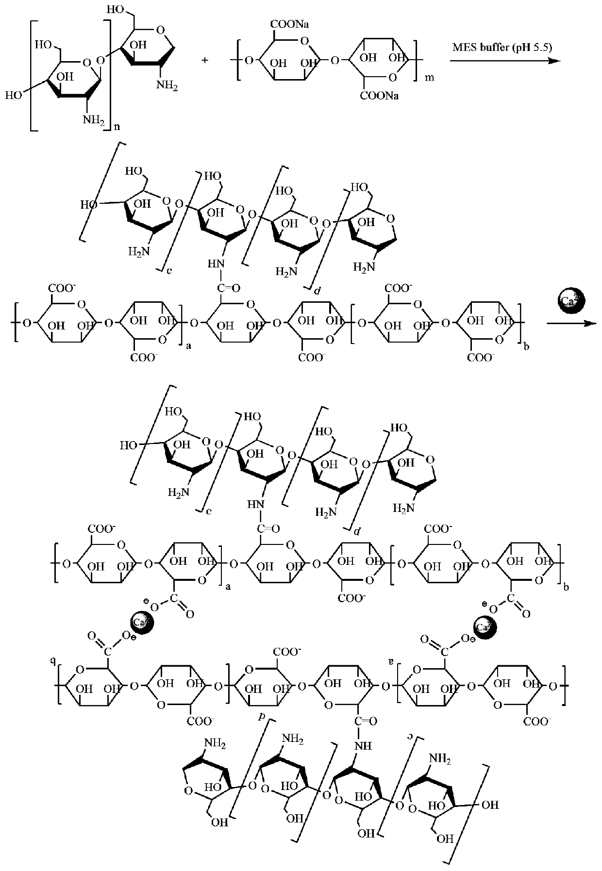 Bifunctional material for detecting and adsorbing copper ions, its synthesis method and application