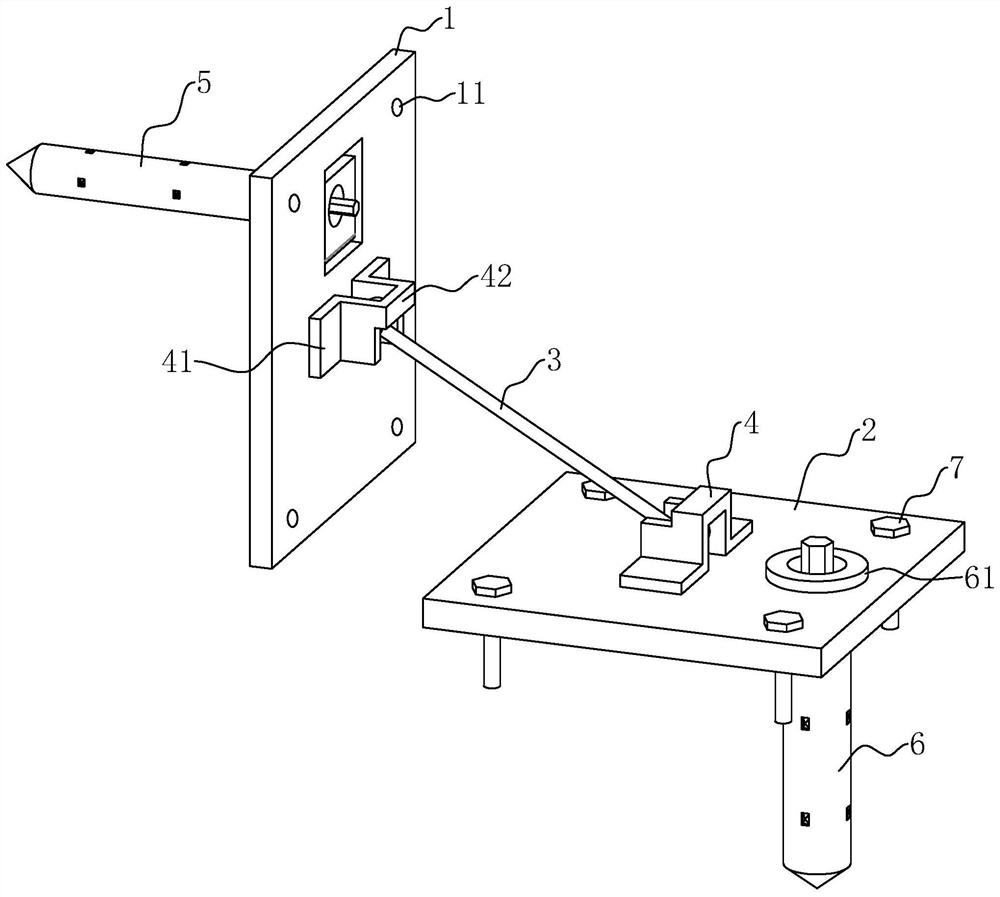 A deep foundation pit support structure