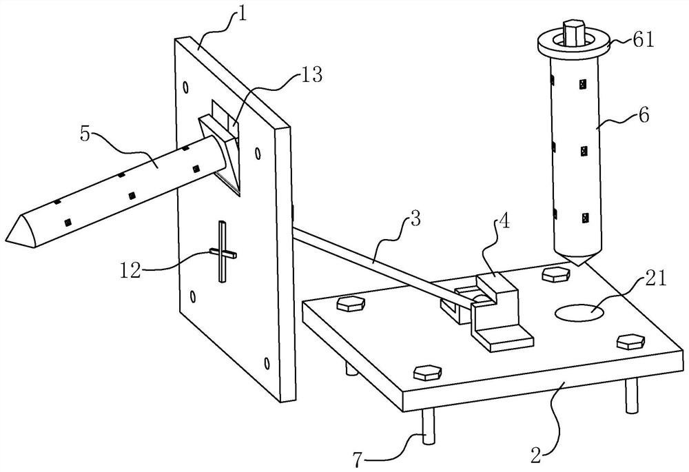 A deep foundation pit support structure