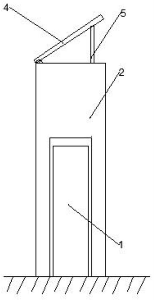 Passive sunshade wall based on solar elevation angle