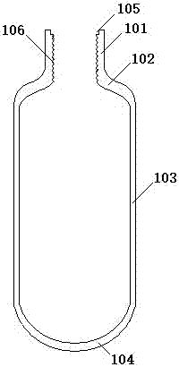 Gas expansion device and machining method and application of neckings of expansion pipe