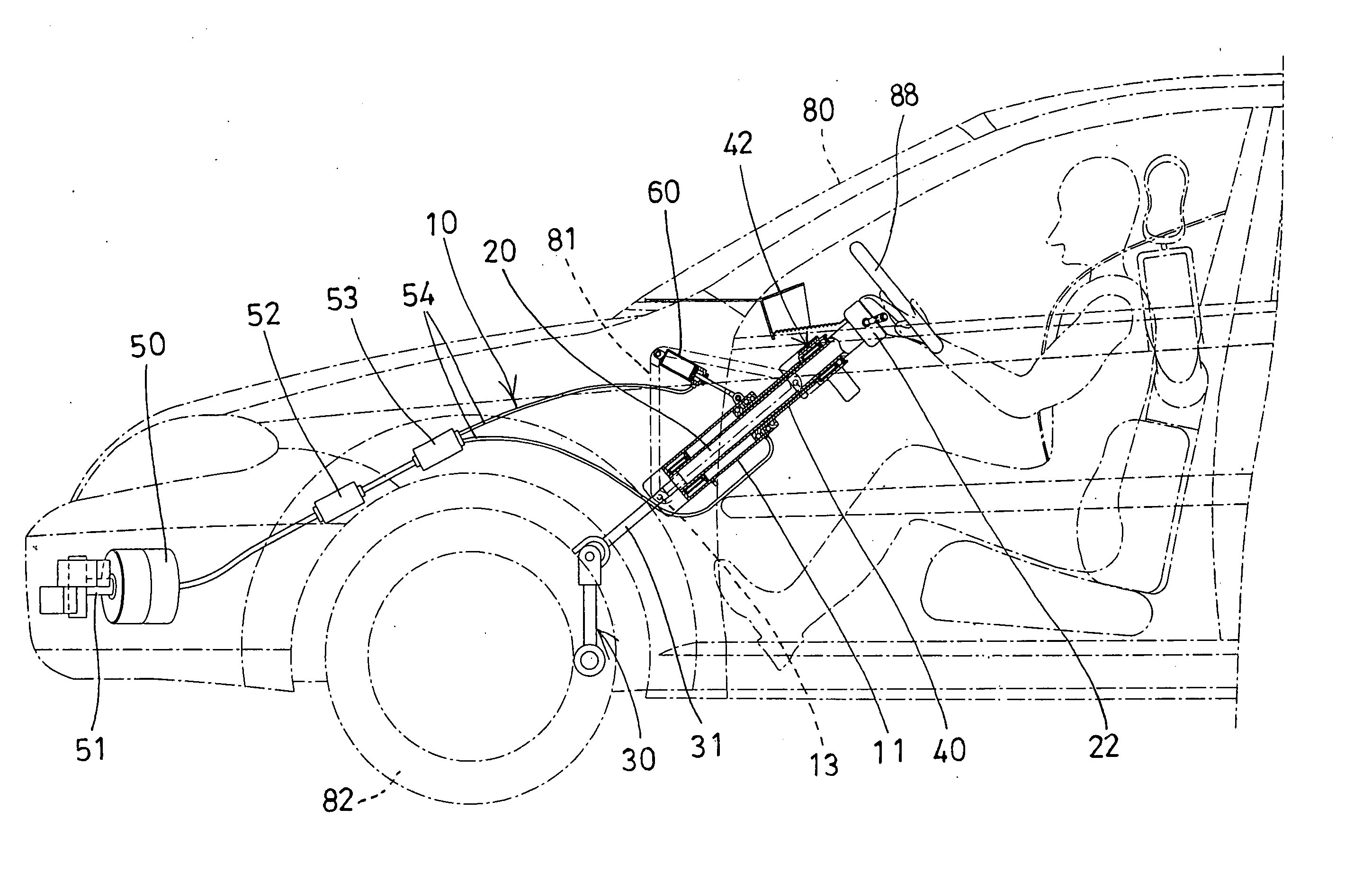 Steering wheel retracting device for vehicle