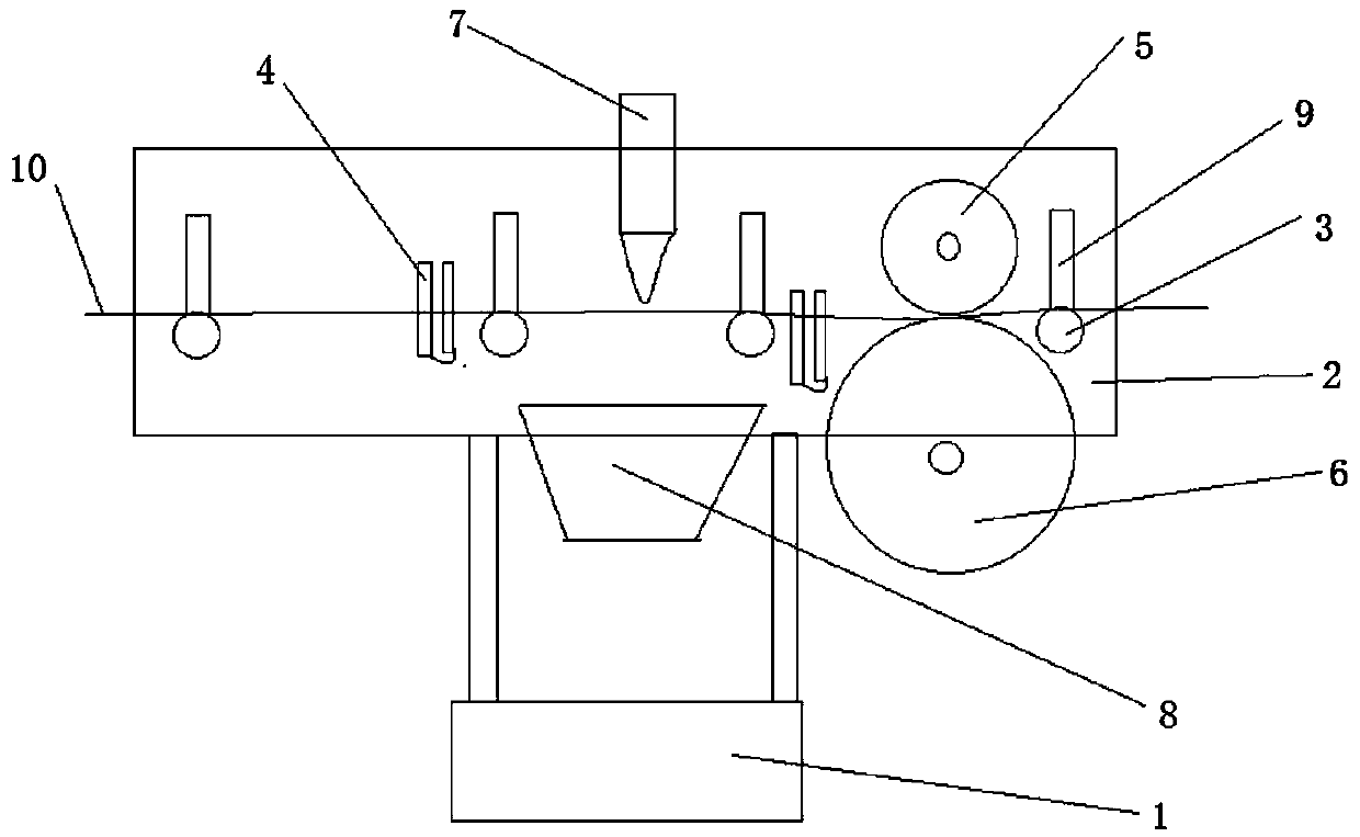 Code spraying device