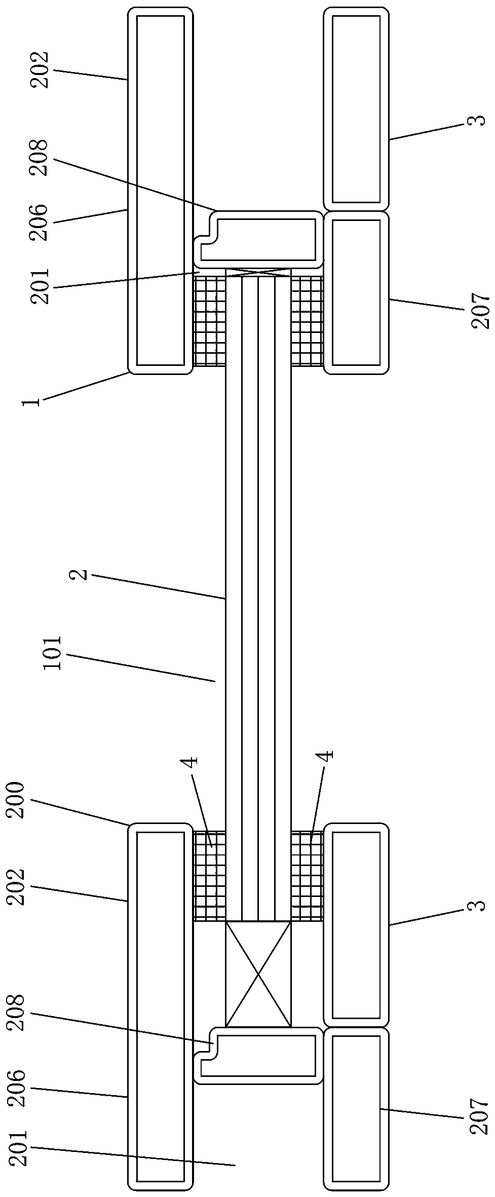 Frame body structure of door and window system