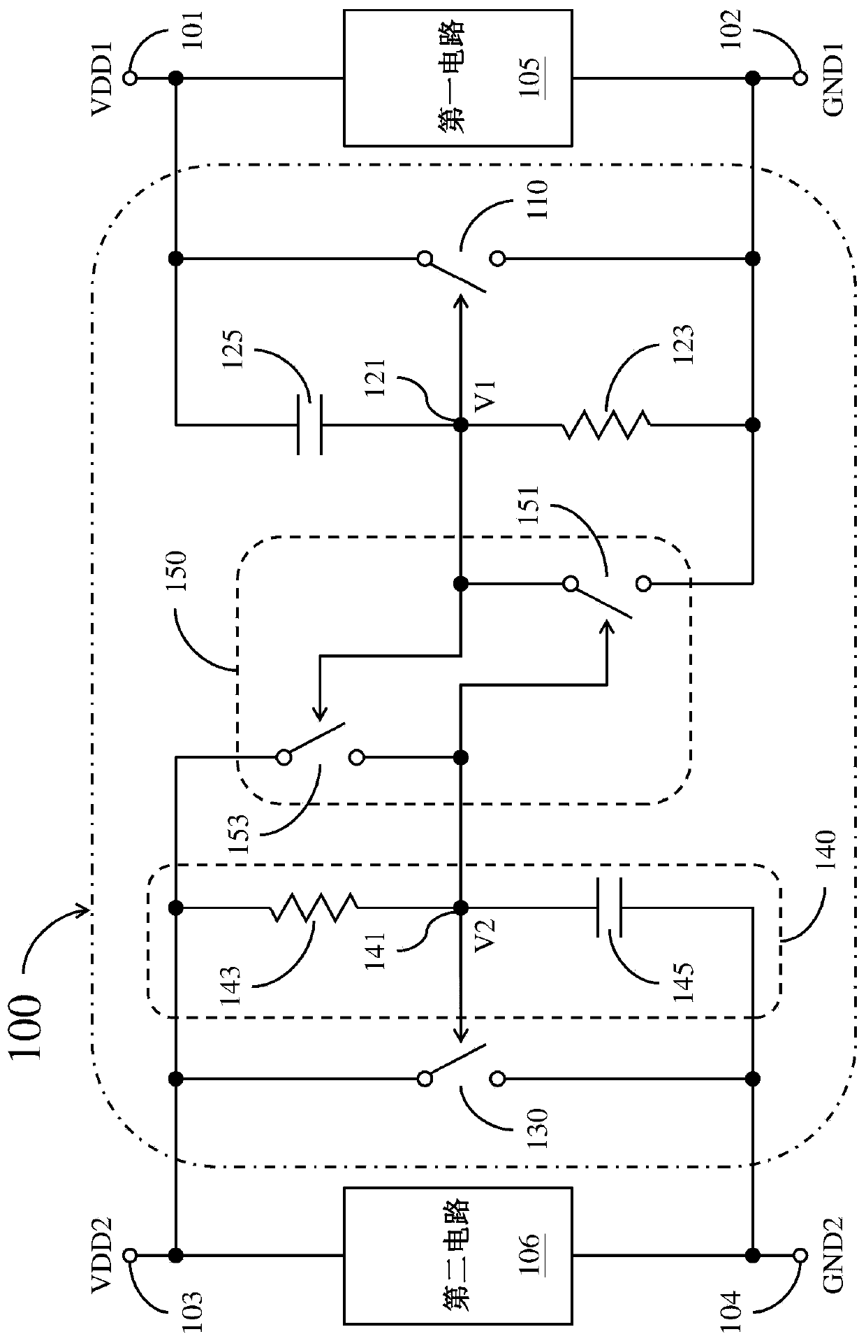 Electrostatic Discharge Protection Circuits Across Power Domains