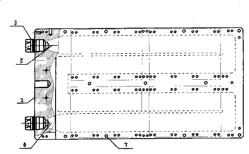 Two-side water cooling substrate of power module of current transformer