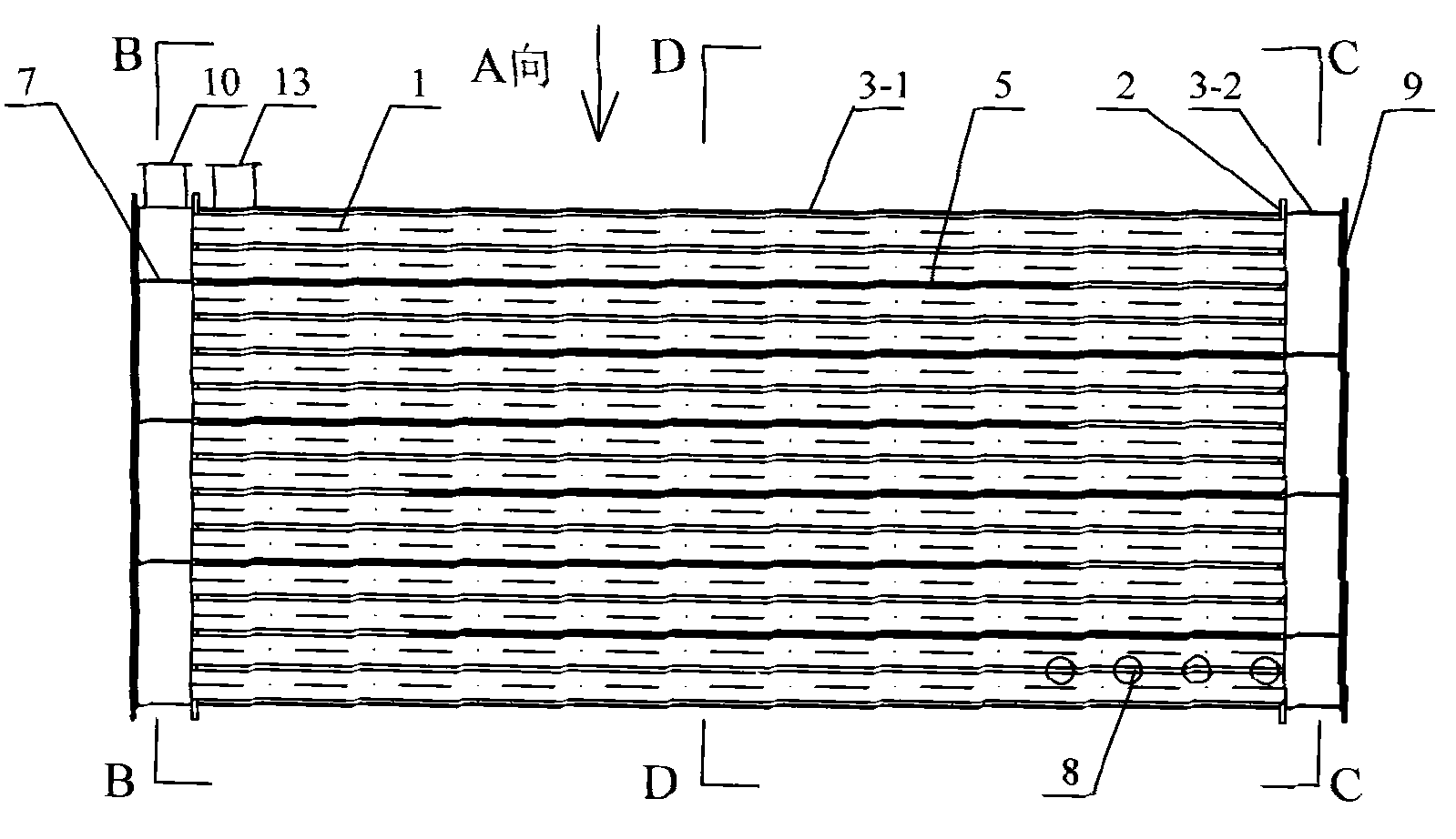 Smooth heat exchanger of sewage or surface water source heat pump and system thereof