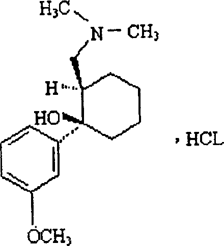 Oral disintegration tablet of tramadol hydrochloride and preparation method