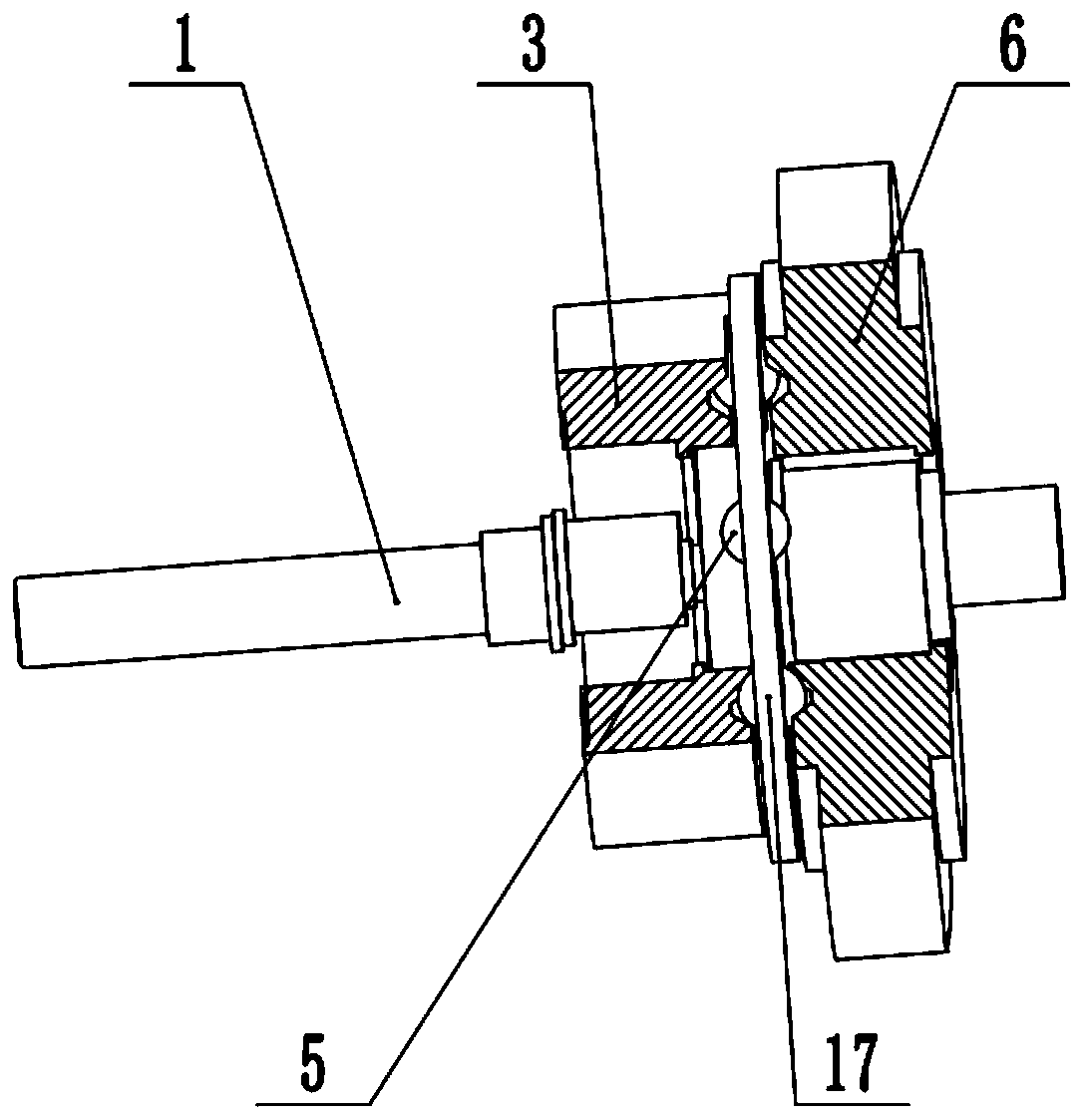 Speed reducer for eccentric driving and double-stage planar oscillating tooth gear