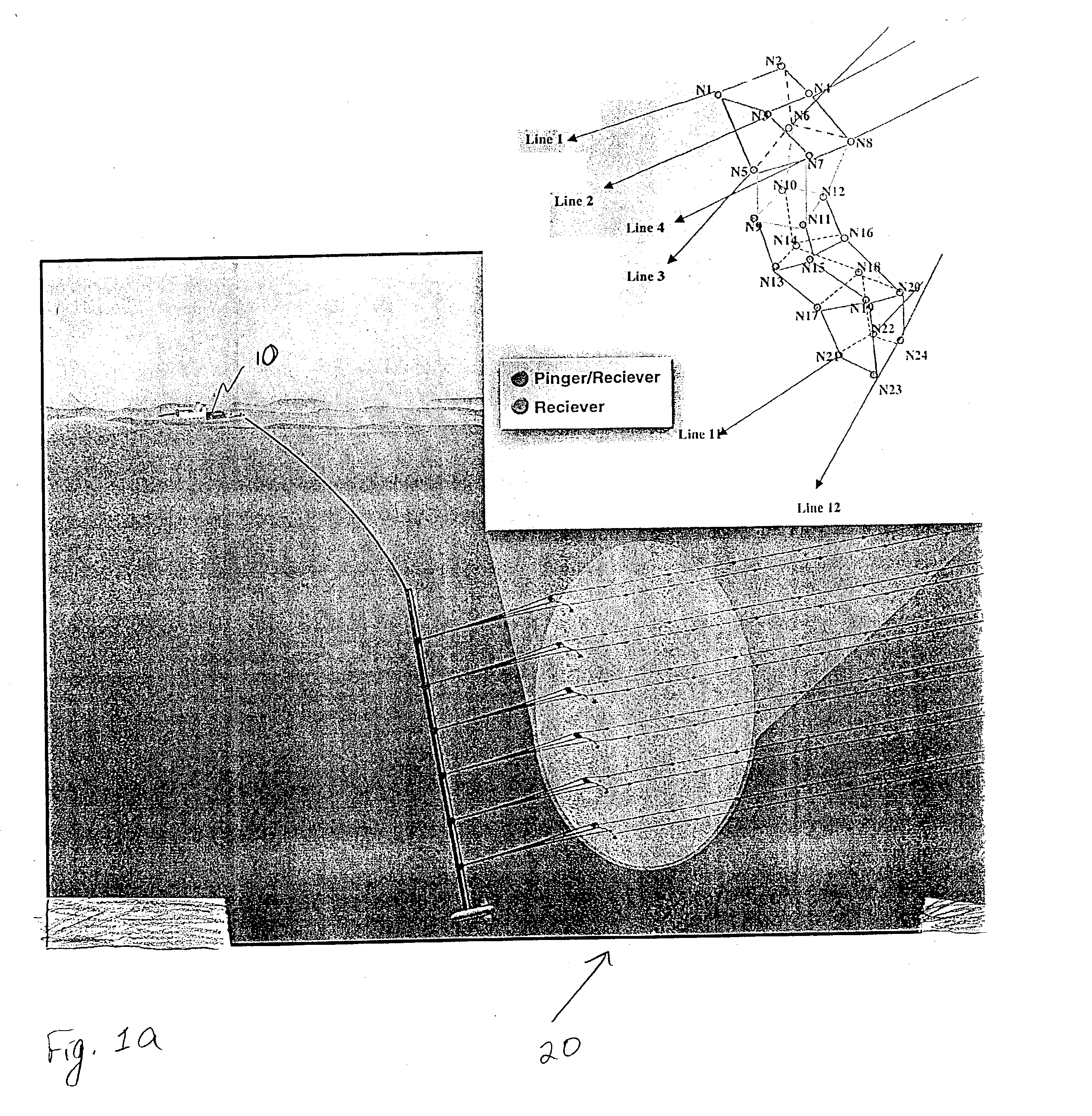 Multi-line towed acoustic array shape measurement unit