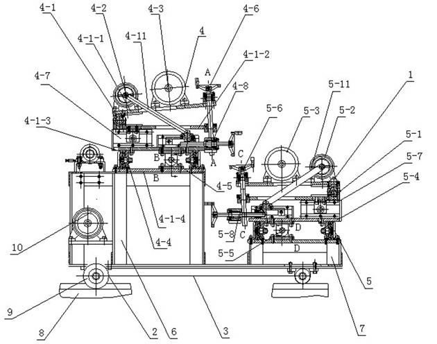 Longitudinal grinding machine for welding rail welding seam