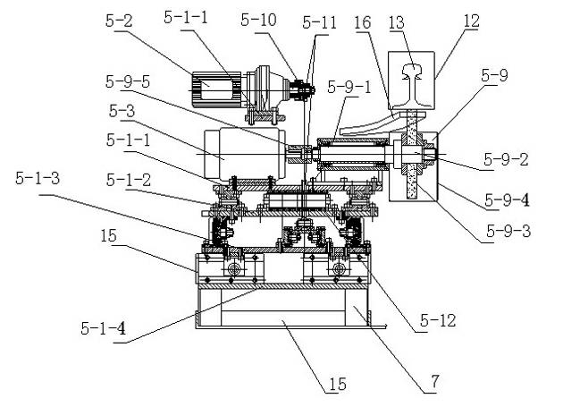 Longitudinal grinding machine for welding rail welding seam