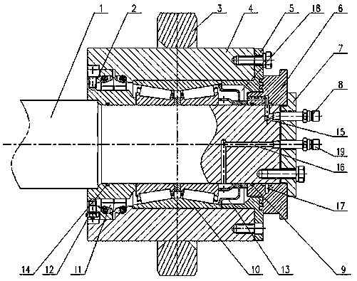 Sealed bearing seat suitable for severe working environment