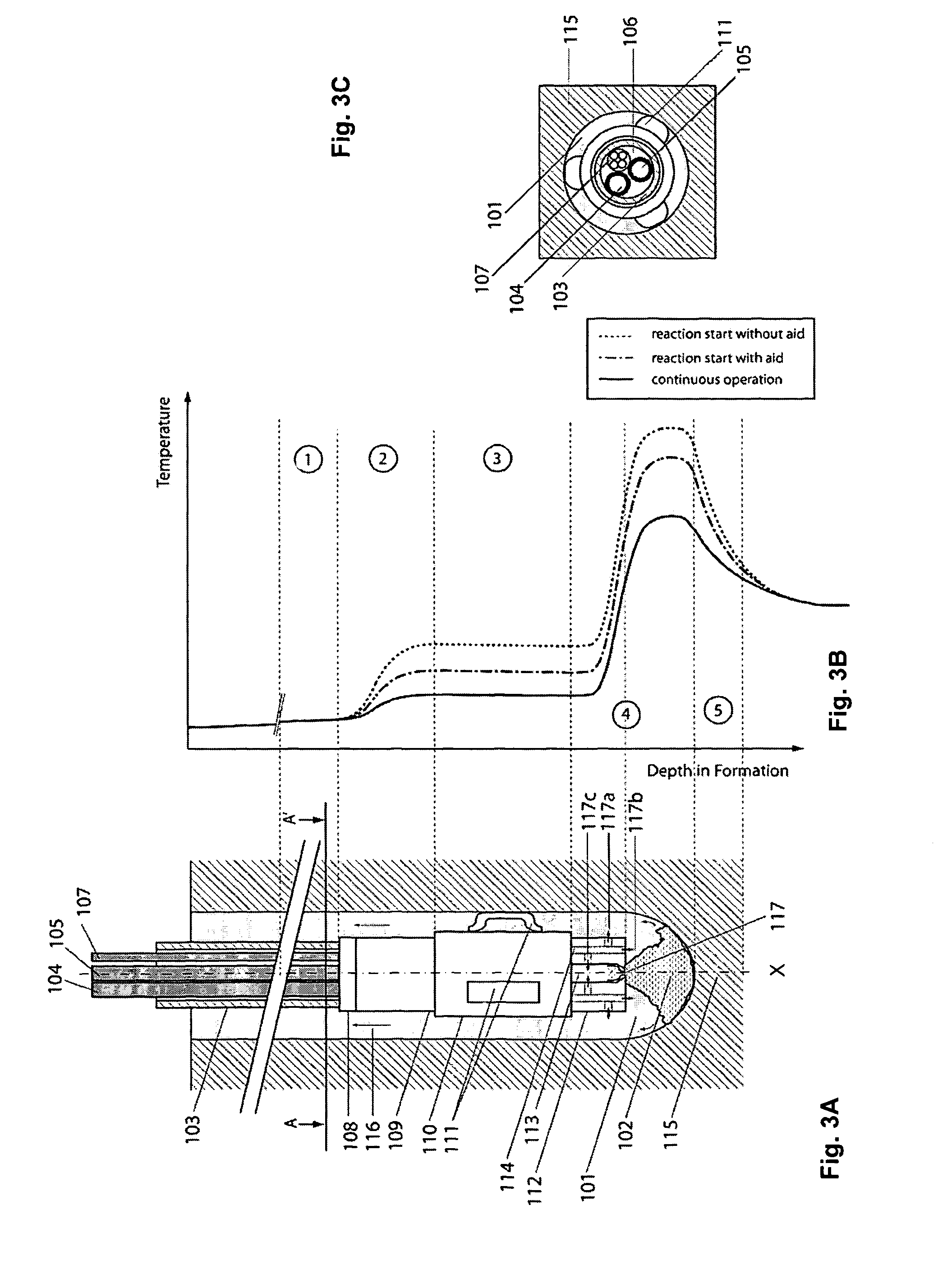 Rock drilling in great depths by thermal fragmentation using highly exothermic reactions evolving in the environment of a water-based drilling fluid