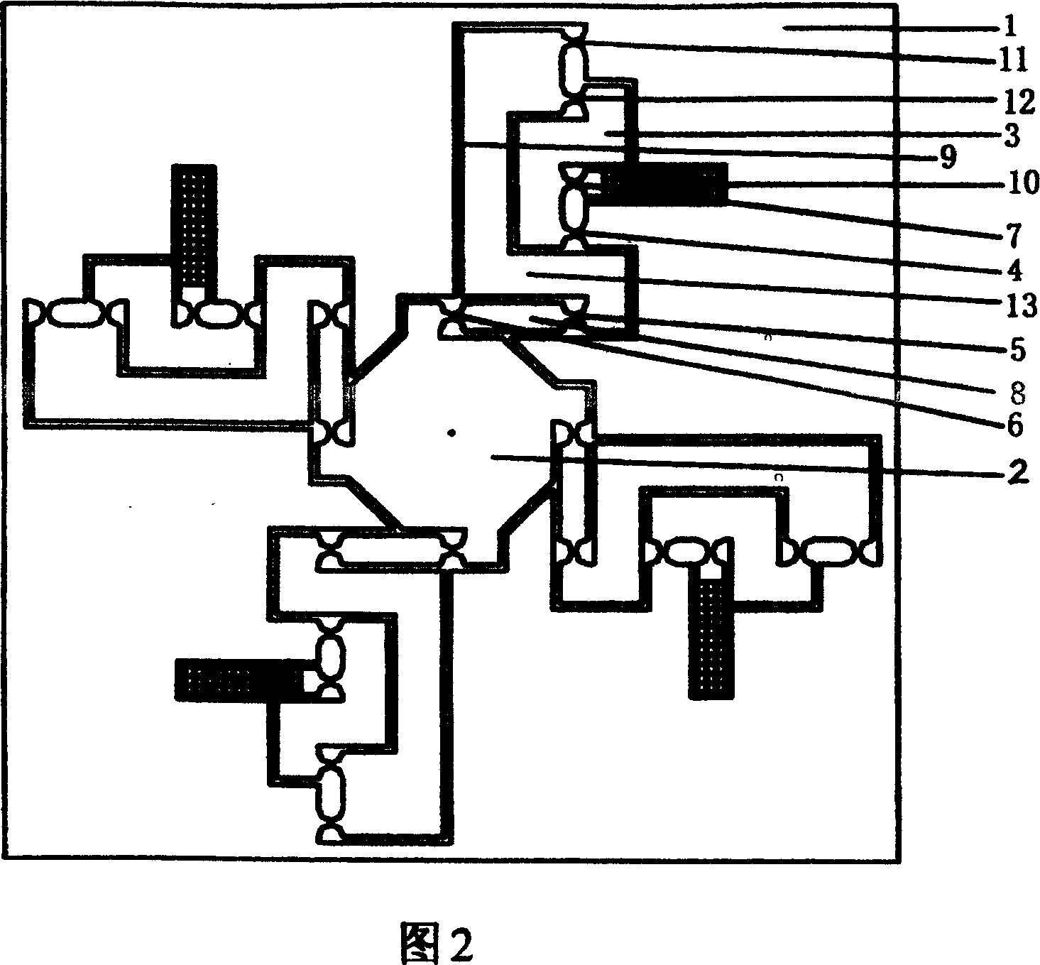 One-piece complaisant precision positioning platform in three degrees of freedom and parallel redundancy degree in single layer