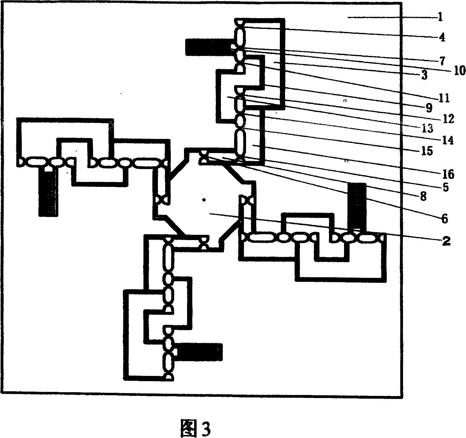 One-piece complaisant precision positioning platform in three degrees of freedom and parallel redundancy degree in single layer