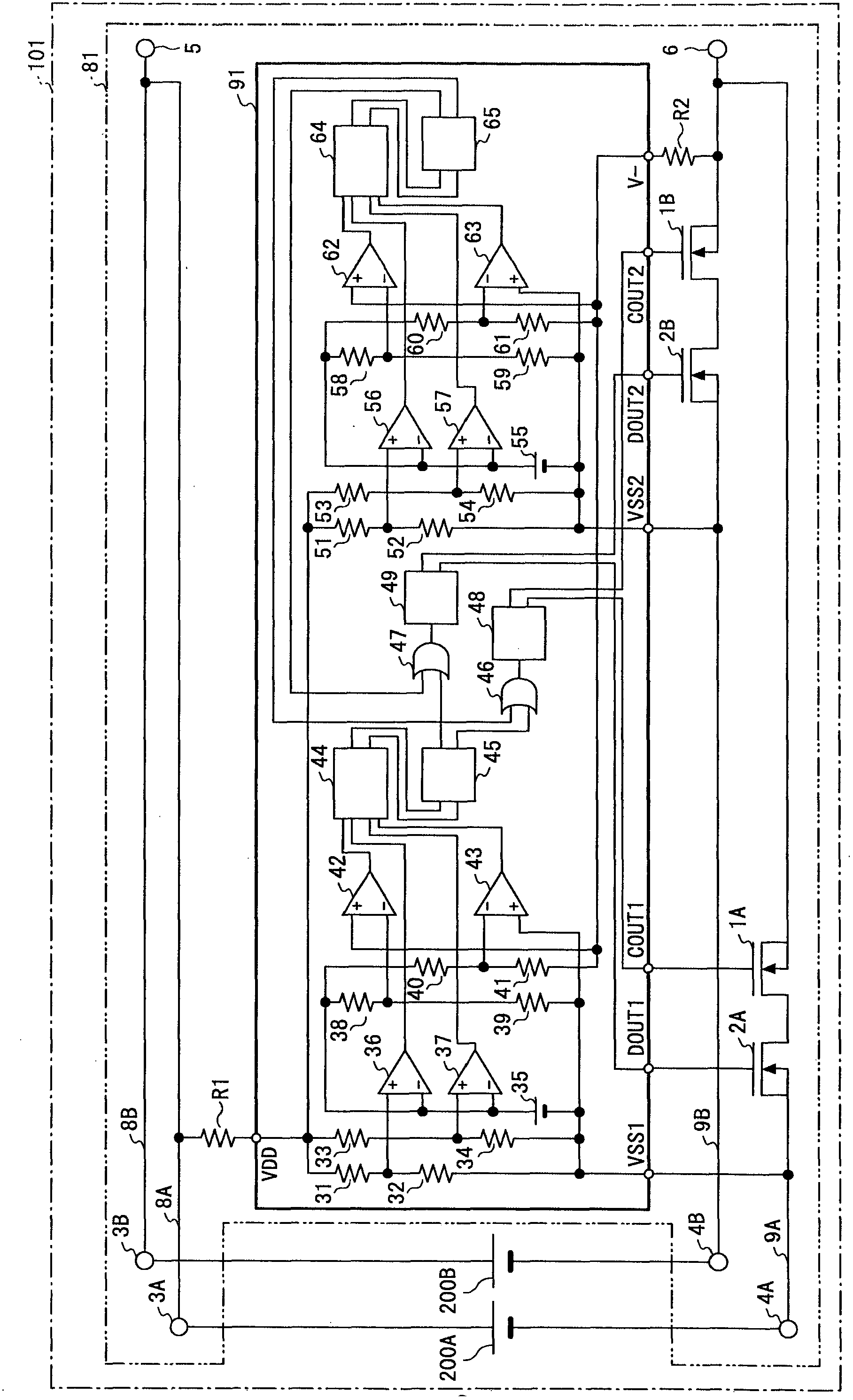 Battery protection circuit and battery protection device and battery pack